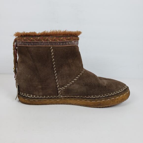 Laidback London Nyali Womens Sz EU 41 US 10 Brown Warm Winter Ankle Booties Boot - Picture 4 of 13